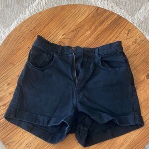 American Apparel Black Denim Shorts
